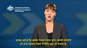 457 visa rights,obligations on video with Hindi subtitles