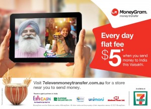MoneyGram & 7-Eleven offer flat fee for money transfers to India, Pakistan & Bangladesh