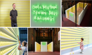 Interactive art: Swap old tennis balls with new ones at the NGV